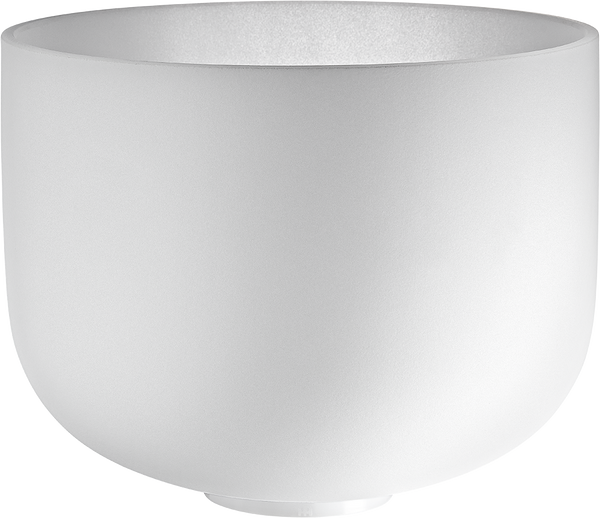 MEINL Sonic Energy Crystal Singing Bowl, white-frosted, 12" / 30 cm, Note E4, Solarplexus Chakra