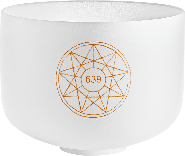 MEINL Sonic Energy Solfeggio Crystal Singing Bowl, Fa 639 Hz, 10 " / 25 cm, Heart Chakra