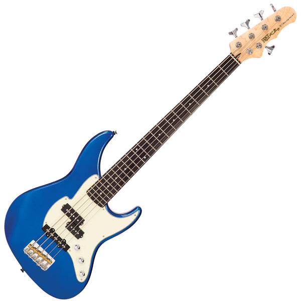 Fret-King Black Label Perception 5-String Bass ~ Candy Apple Blue