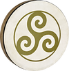 Meinl Sonic Energy Frame Drum 16 inch Diameter: Triskele Design, Hand Select Goat Skin Head