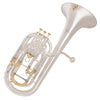 Odyssey Premiere 'Bb' Baritone Horn with Silver-Plated Body and Gold Lacquered Valve Caps
