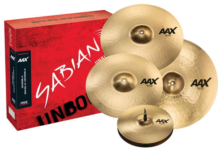 Sabian AAX Promotional Cymbal Set - B20 Bronze Cymbals with Modern Hammering