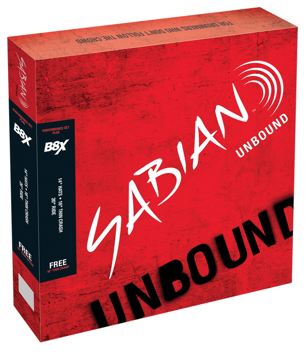 Sabian B8X Performance set Plus with extra 18inch thin crash