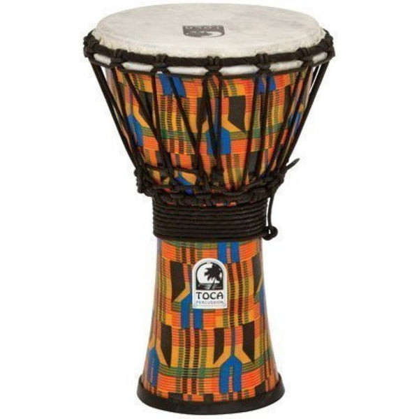 Toca Freestyle Rope Tuned 7" Djembe, Kente Cloth