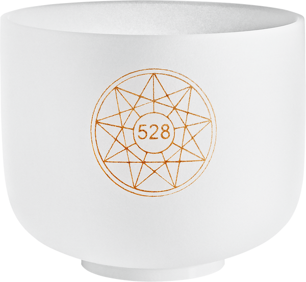 MEINL Sonic Energy Solfeggio Crystal Singing Bowl, Mi 528 Hz, 8" / 20 cm, Solarplexus Chakra