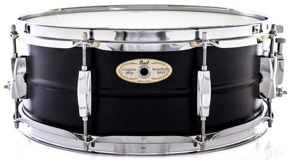 Pearl 14"x5.5" Sensitone Steel Snare - Matte Black