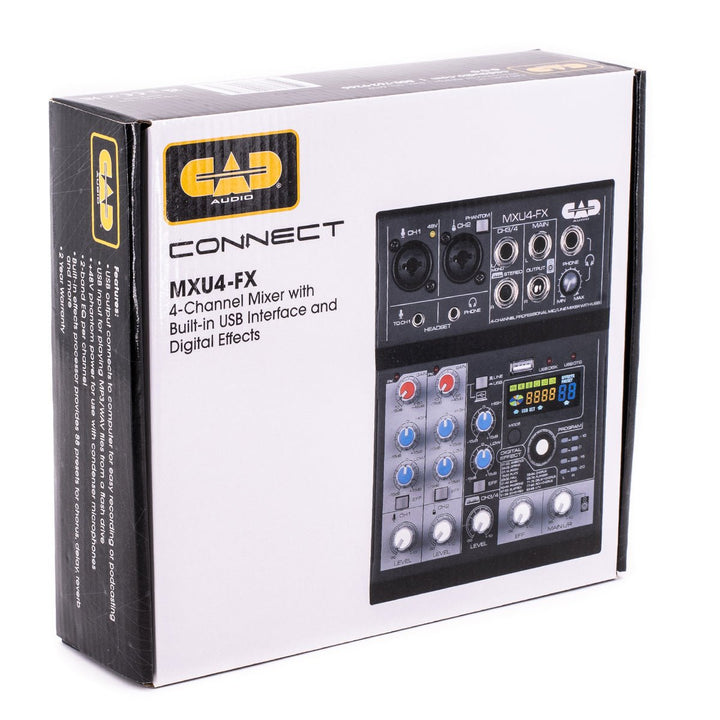 CAD 4 Channel Mixer with USB Interface & Digital Effects - Ev - Entz Music