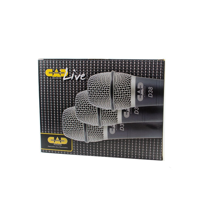 CAD Live D38 Supercardioid Dynamic Instrument Microphone ~ 3 Pack - Ev - Entz Music