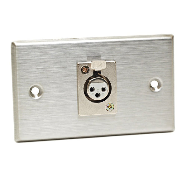 CAD Stainless Steel Wall Plate ~ 1 x XLR - F Connector - Ev - Entz Music