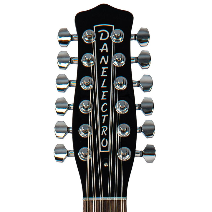 Danelectro '59 12 - String Electric Guitar - Black Sparkle Finish, Lipstick Pickups - Ev - Entz Music