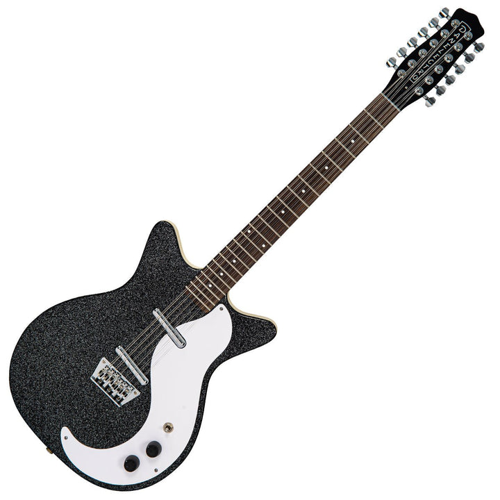 Danelectro '59 12 - String Electric Guitar - Black Sparkle Finish, Lipstick Pickups - Ev - Entz Music
