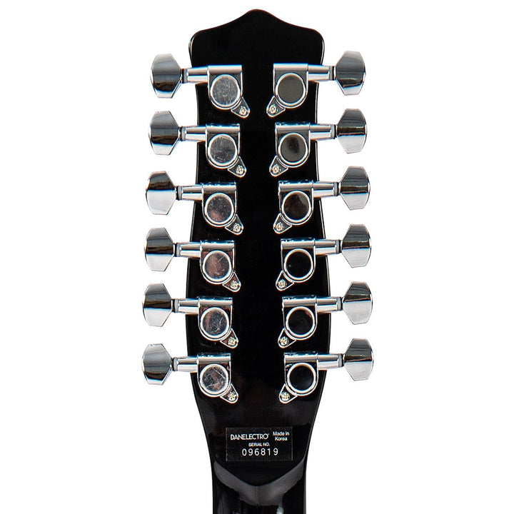 Danelectro '59 12 - String Electric Guitar - Black Sparkle Finish, Lipstick Pickups - Ev - Entz Music