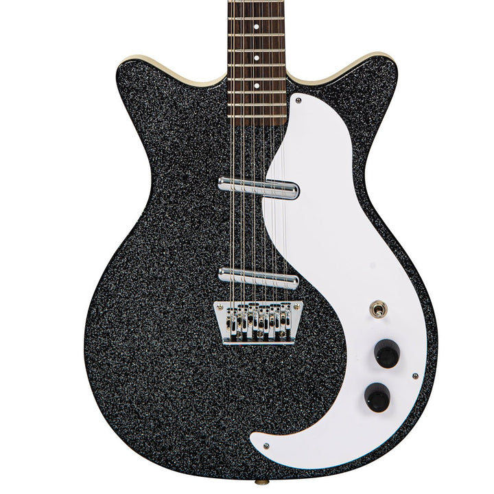 Danelectro '59 12 - String Electric Guitar - Black Sparkle Finish, Lipstick Pickups - Ev - Entz Music
