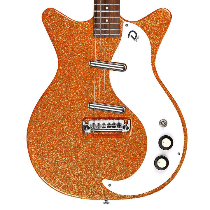 Danelectro '59M NOS Electric Guitar ~ Orange Metal Flake - Ev - Entz Music
