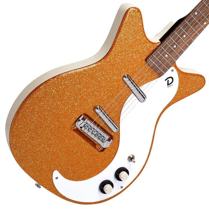 Danelectro '59M NOS Electric Guitar ~ Orange Metal Flake - Ev - Entz Music