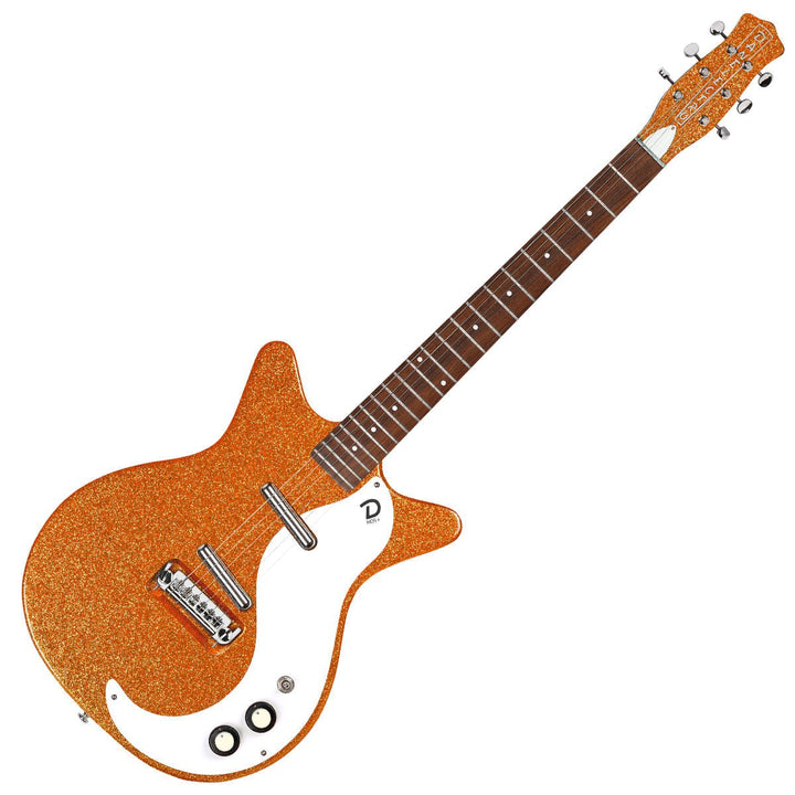 Danelectro '59M NOS Electric Guitar ~ Orange Metal Flake - Ev - Entz Music