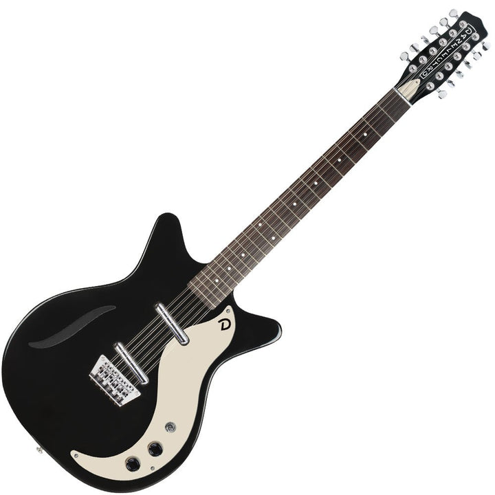 Danelectro Vintage 12 String Guitar ~ Gloss Black - Ev - Entz Music