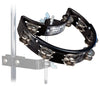 RhythmTech Drum Set Tambourine - Black (Brass Jingles)