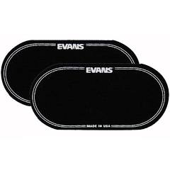 EVANS EQPB2 Black Nylon Bass Drum Double Pedal Patch - Protects Drumhead & Softens Attack
