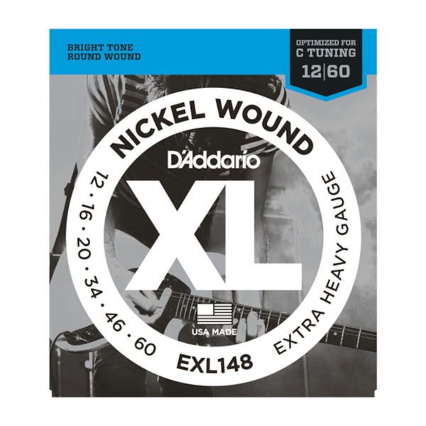 D'Addario EXL148 Nickel Wound Electric Guitar Strings, Extra-Heavy, 12-60