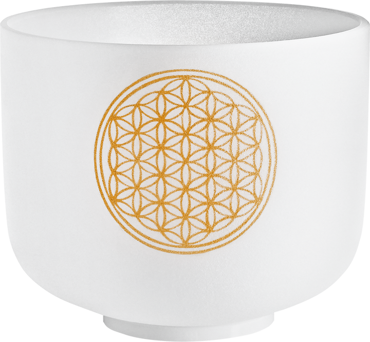 MEINL Sonic Energy Crystal Singing Bowl, Flower of Life 128 Hz, 8" / 20 cm