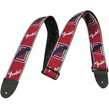 Fender 2" Monogrammed guitar strap Red/White/Blue