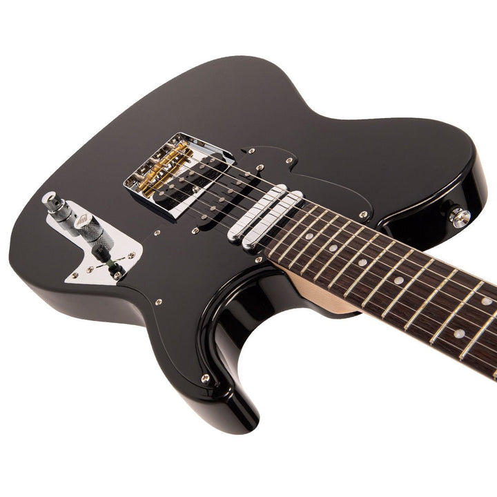 Fret - King Country Squire Music Row – Gloss Black, Nashville - Inspired Electric Guitar with Custom Pickups - Ev - Entz Music