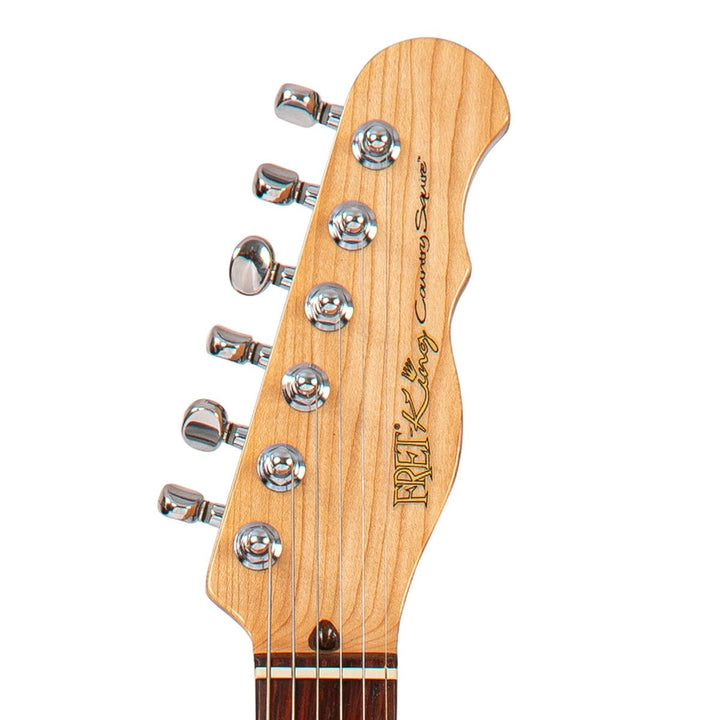 Fret - King Country Squire Semitone De Luxe - Chambered Alder Electric Guitar with Wilkinson Vibrato (Natural Ash) - Ev - Entz Music