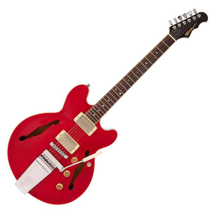 Fret - King Elise Custom with vintage style Vibrato ~ Cherry Red - Ev - Entz Music