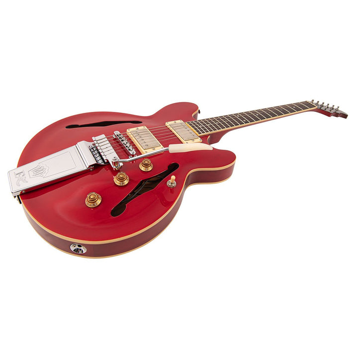 Fret - King Elise Custom with vintage style Vibrato ~ Cherry Red - Ev - Entz Music