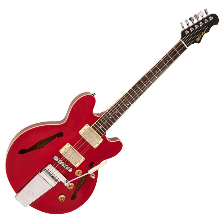 Fret - King Elise Custom with vintage style Vibrato ~ Cherry Red - Ev - Entz Music