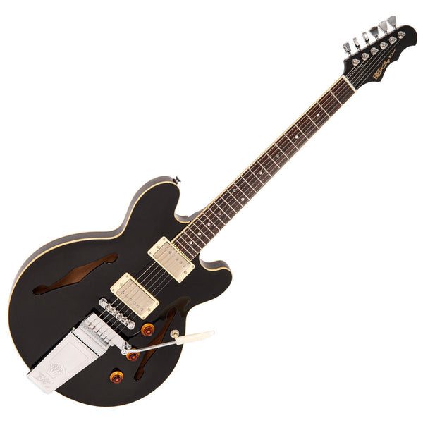 Fret - King Elise Custom with vintage style Vibrato ~ Gloss Black - Ev - Entz Music
