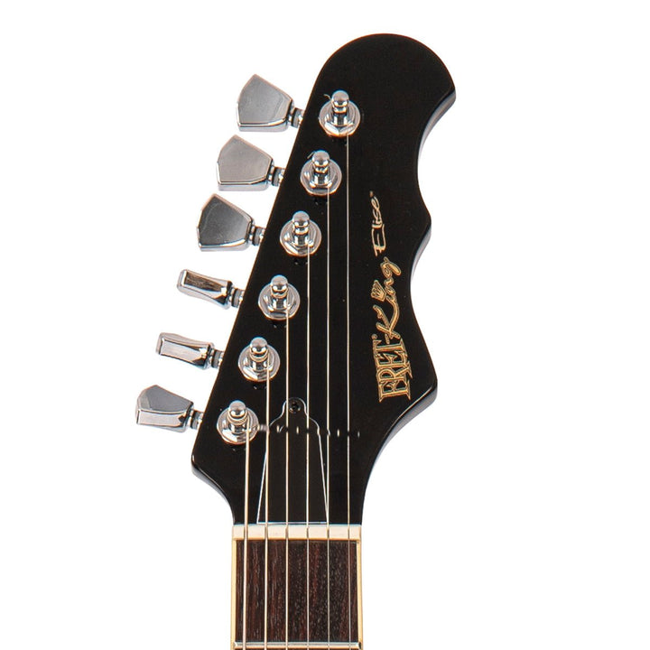 Fret - King Elise Custom with vintage style Vibrato ~ Gloss Black - Ev - Entz Music
