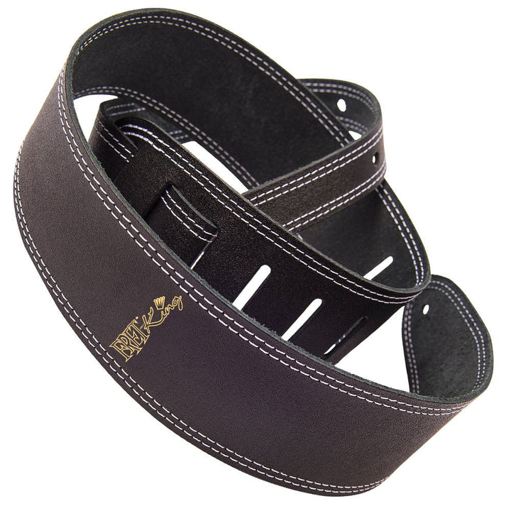 Fret - King Leather Guitar Strap ~ Black - Ev - Entz Music