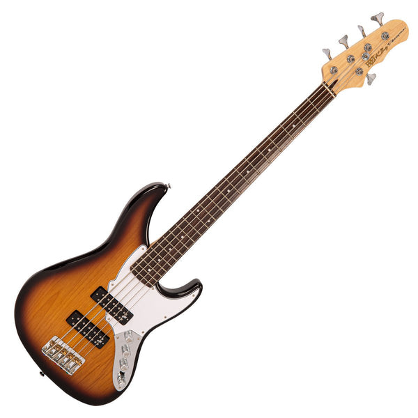Fret - King Perception Custom 5 String Bass ~ Original Classic Burst - Ev - Entz Music