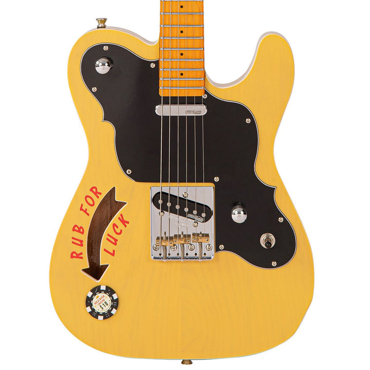 Joe Doe 'Gambler' Electric Guitar by Vintage ~ Butterscotch with Case - Ev - Entz Music