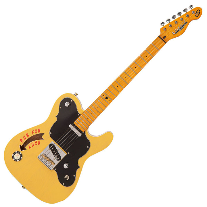 Joe Doe 'Gambler' Electric Guitar by Vintage ~ Butterscotch with Case - Ev - Entz Music