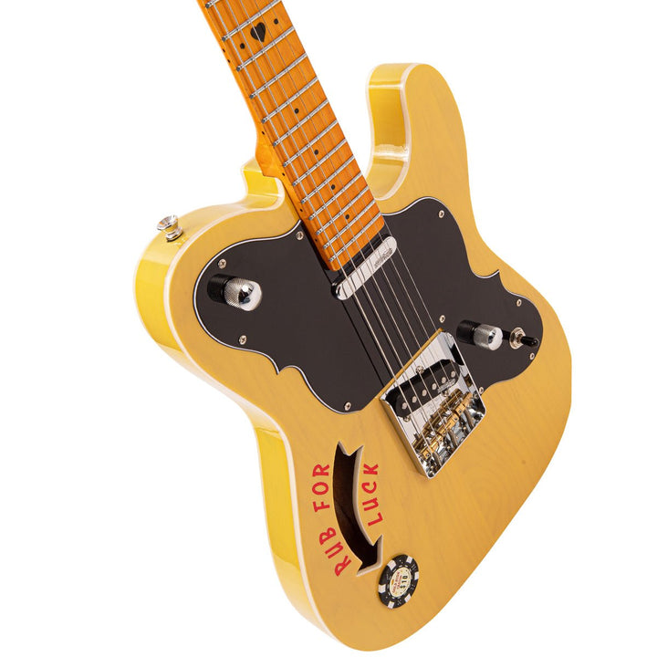Joe Doe 'Gambler' Electric Guitar by Vintage ~ Butterscotch with Case - Ev - Entz Music