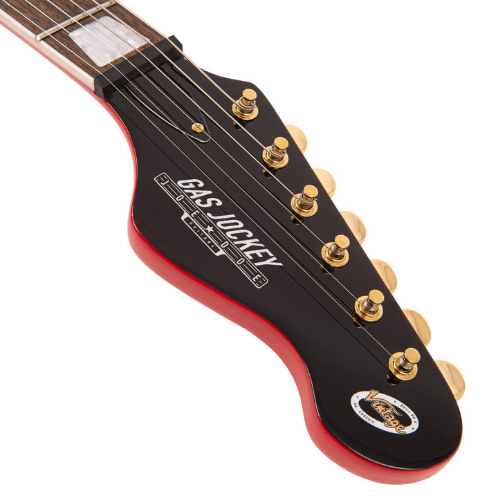 Joe Doe 'Gas Jockey' Electric Guitar by Vintage ~ Gas Pump Red with Case - Ev - Entz Music