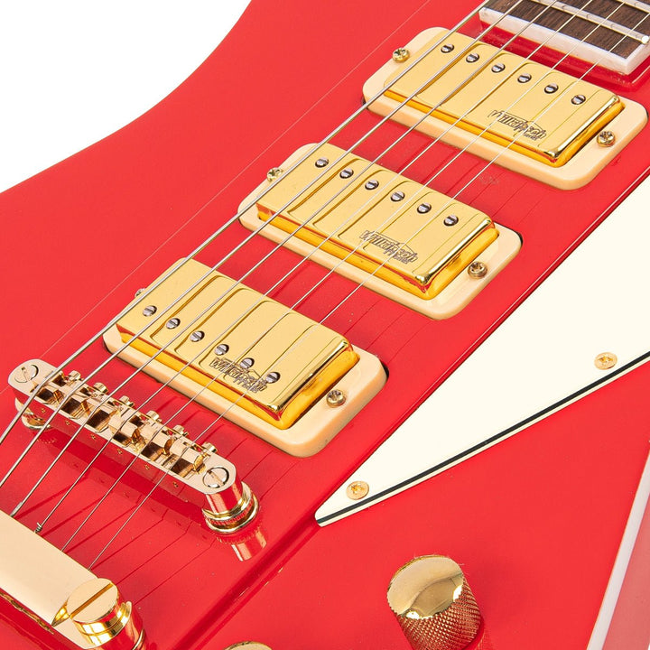 Joe Doe 'Gas Jockey' Electric Guitar by Vintage ~ Gas Pump Red with Case - Ev - Entz Music