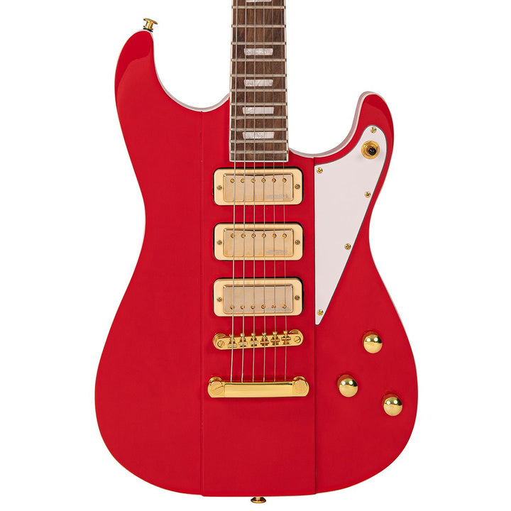 Joe Doe 'Gas Jockey' Electric Guitar by Vintage ~ Gas Pump Red with Case - Ev - Entz Music