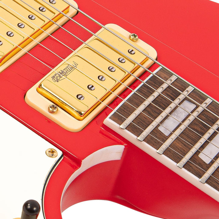 Joe Doe 'Gas Jockey' Electric Guitar by Vintage ~ Gas Pump Red with Case - Ev - Entz Music