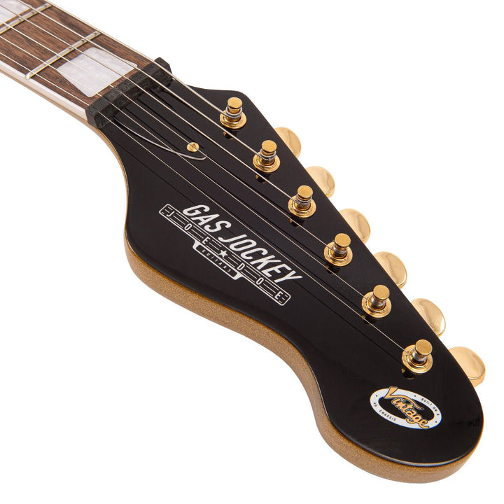 Joe Doe 'Gas Jockey' Electric Guitar by Vintage ~ Sparkling Gold Sand with Case - Ev - Entz Music