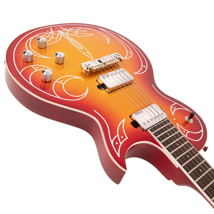 Joe Doe 'Hot Rod' Electric Guitar by Vintage ~ Cali - Sunset Burst with Case - Ev - Entz Music
