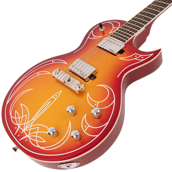 Joe Doe 'Hot Rod' Electric Guitar by Vintage ~ Cali - Sunset Burst with Case - Ev - Entz Music