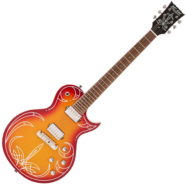 Joe Doe 'Hot Rod' Electric Guitar by Vintage ~ Cali - Sunset Burst with Case - Ev - Entz Music