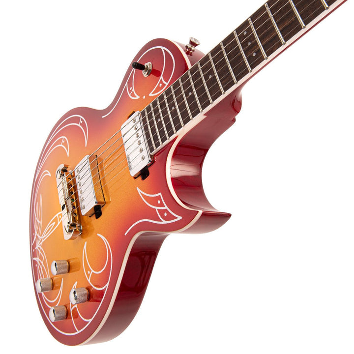 Joe Doe 'Hot Rod' Electric Guitar by Vintage ~ Cali - Sunset Burst with Case - Ev - Entz Music