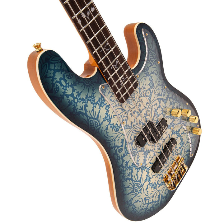 Joe Doe 'Lutetia' Bass Guitar by Vintage ~ Blueburst with Case - Ev - Entz Music