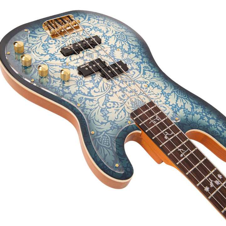 Joe Doe 'Lutetia' Bass Guitar by Vintage ~ Blueburst with Case - Ev - Entz Music