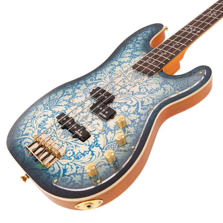 Joe Doe 'Lutetia' Bass Guitar by Vintage ~ Blueburst with Case - Ev - Entz Music